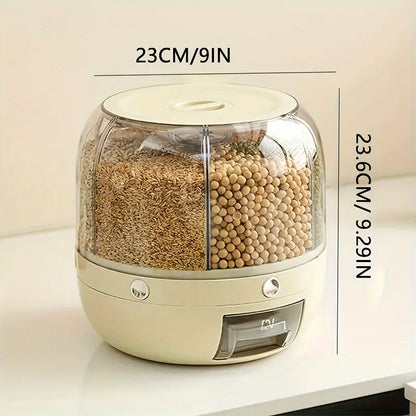 Contenedor Giratorio de Alimentos con Compartimentos - Alfa Store