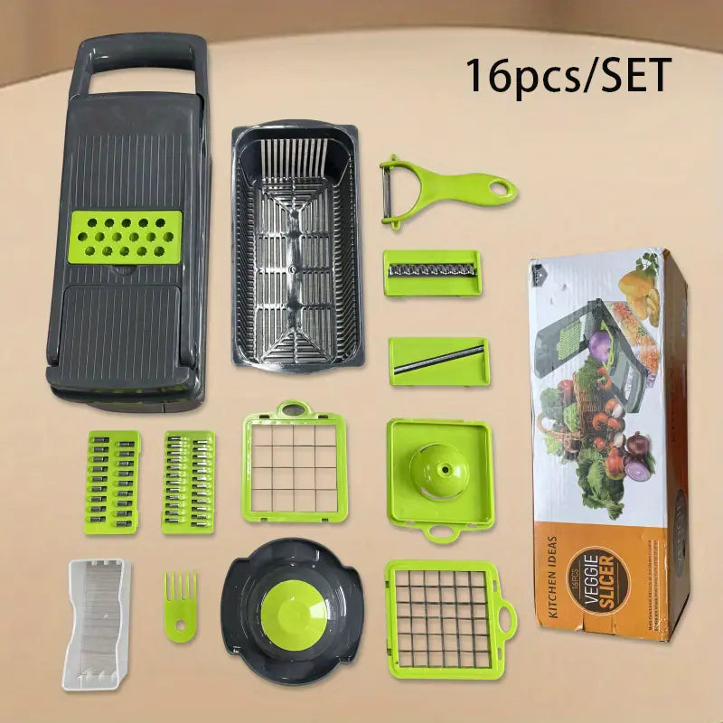 Cortador de Verduras 16 en 1 Multifuncional y Práctico - Alfa Store