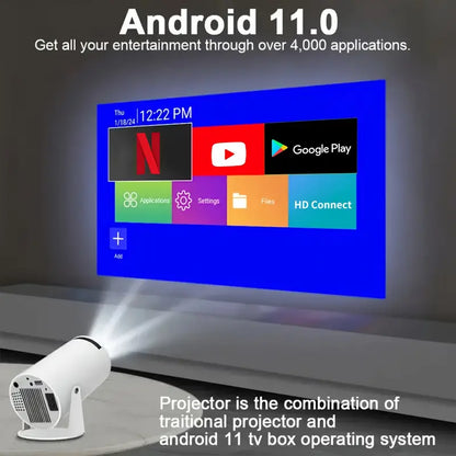 Proyector Portátil HY300 Pro Inteligente y Rotable