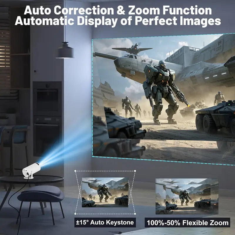 Proyector Portátil HY300 Pro Inteligente y Rotable