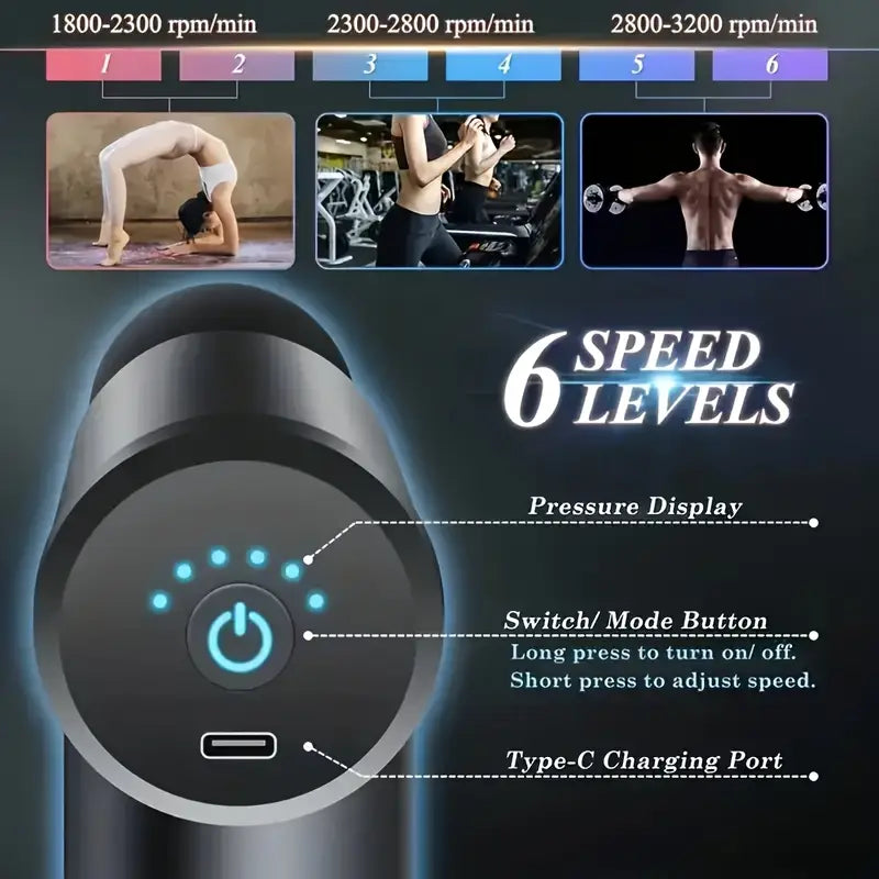 Masajeador de Percusión, Fitness y Recuperación