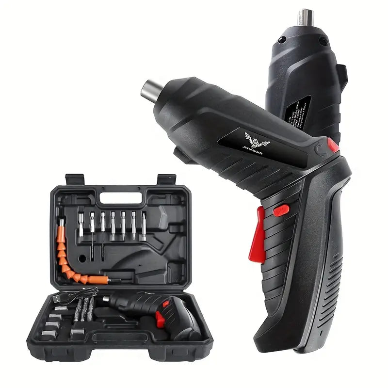 Taladro Inalámbrico 47 Piezas, Portátil y Recargable